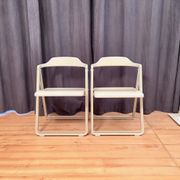 Pair of Borbona Folding Chairs by Carlo Hauner, Fiarm, Italy, 1970s