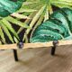 Bridge fabric leaves and black wood