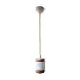 Opaline hanging lamp wood-eyed