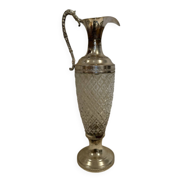 Carafe en métal argenté