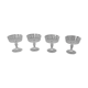 Set de 4 coupes a champagne en cristal gravé verre ancien