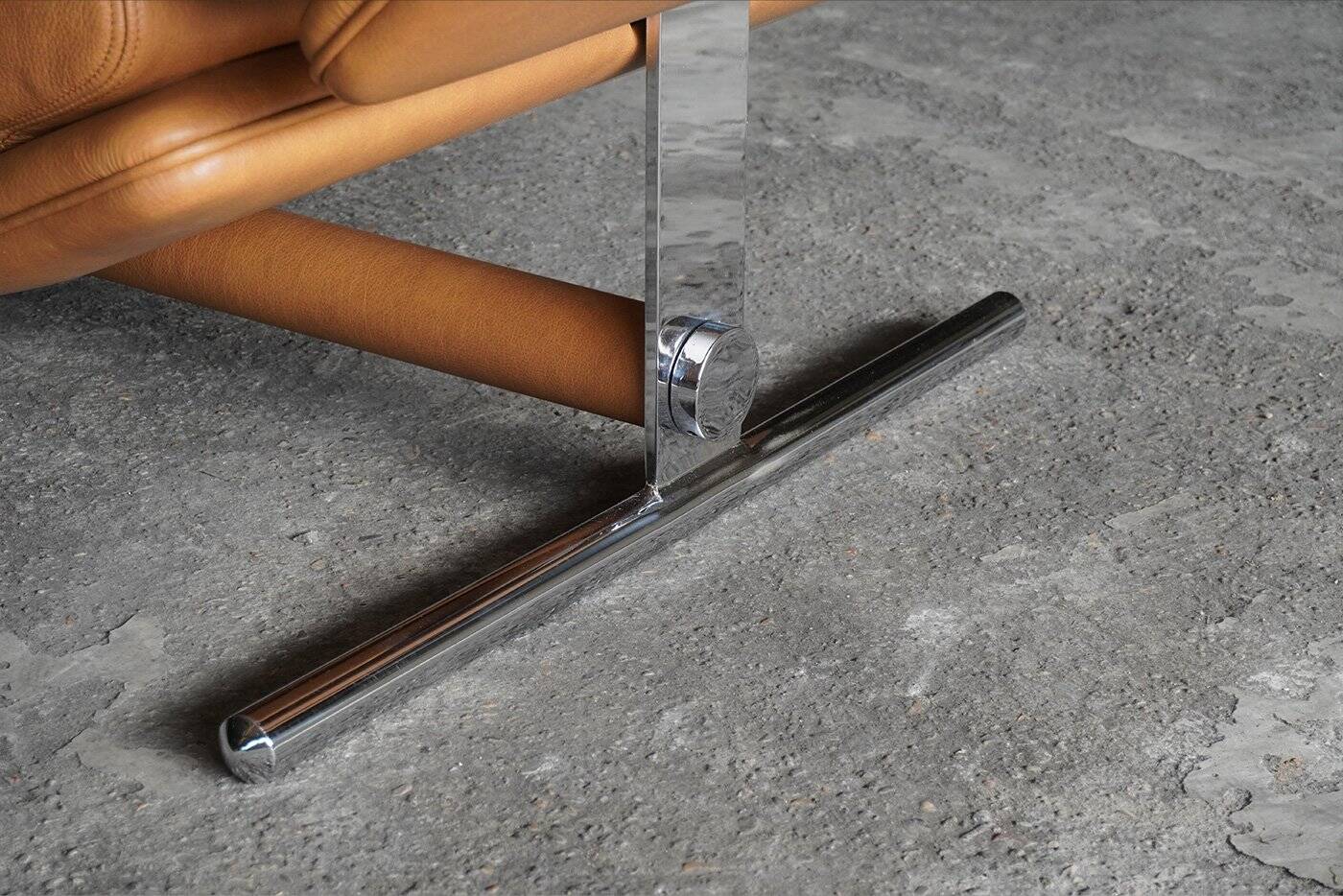 Lounge Chair in Cognac Leather by Ric Deforche for Gervan, Belgium, 1970s