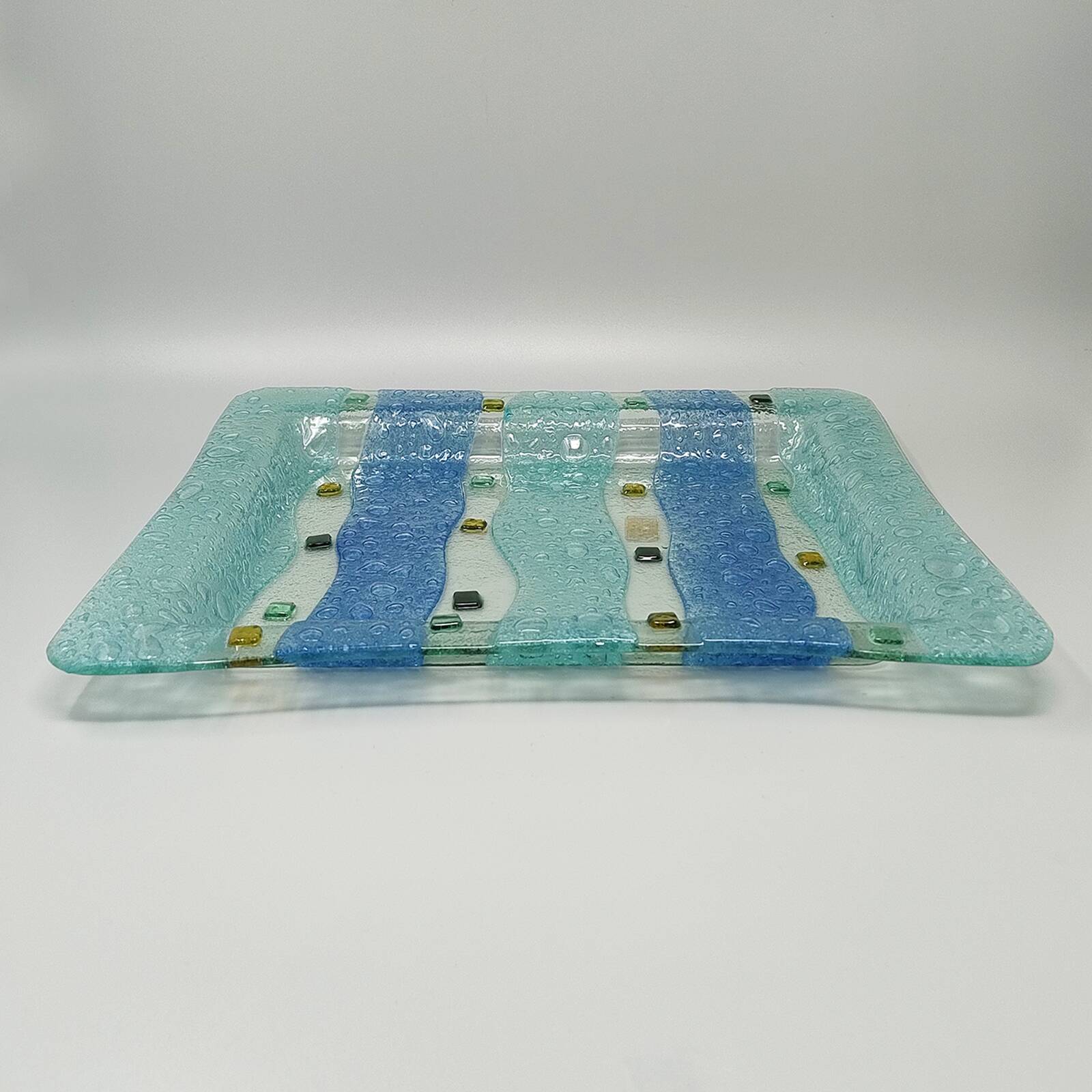 1970s Astonishing Tray By Albatros in Murano Glass. Made in Italy