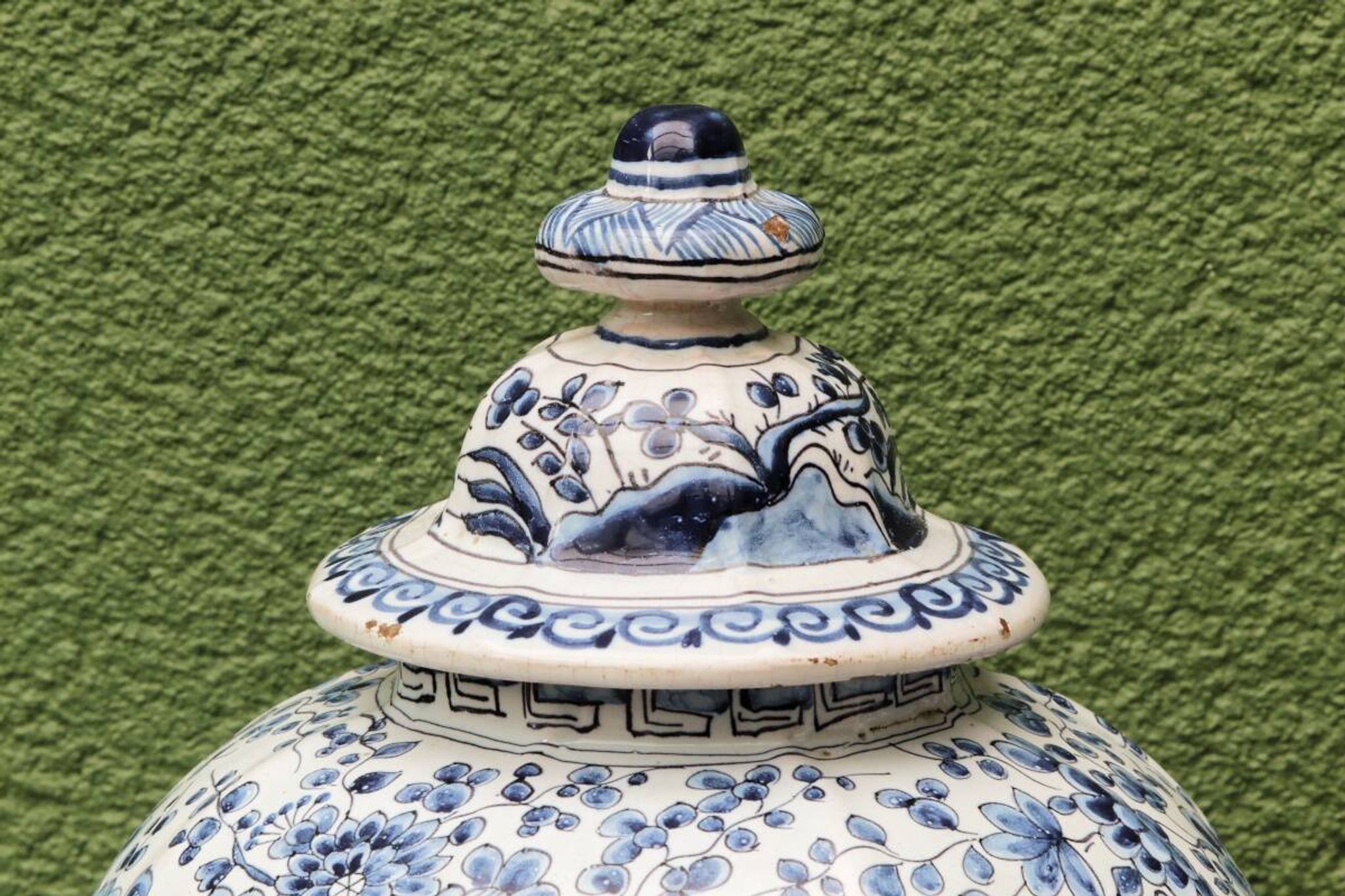 Pair of covered vases, Delft, 18th century, Willem Van der Kool
