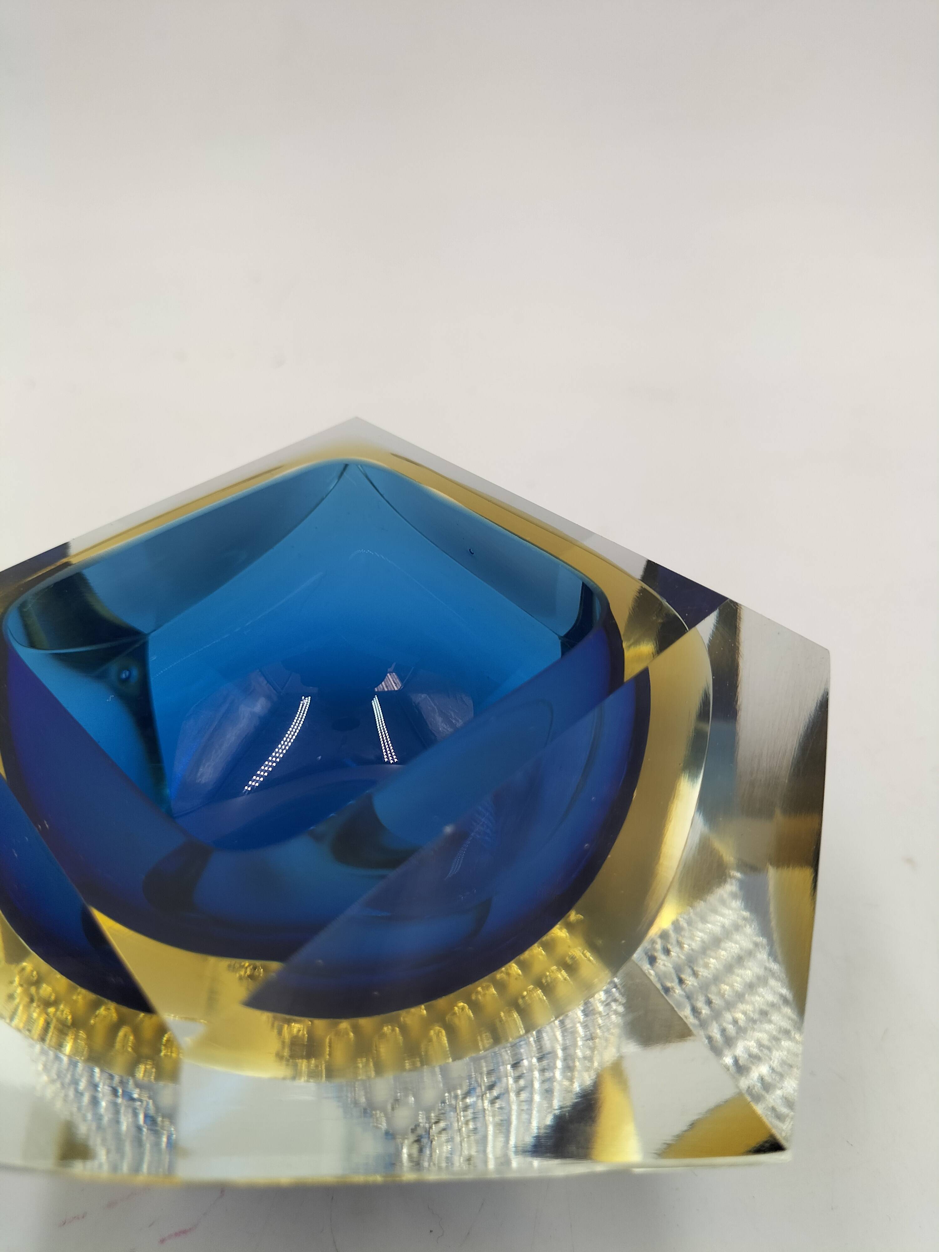 Cendrier sommerso en verre de murano