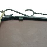 Rearview mirror with black metal frame, 1950