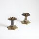 Art deco altar candle sticks in brass, 1920s