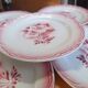 Lot of 5 antique opaque porcelain plates.