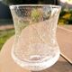 6 bubbled water glasses White Roman Goblet Biot Glassware