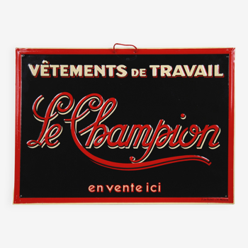 Plaque publicitaire originale ancienne Champion G. de Andreis SA Marseille Vintage 1920's Collection