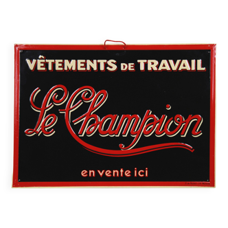 Original old advertising plate Champion G. de Andreis SA Marseille Vintage 1920's Collection