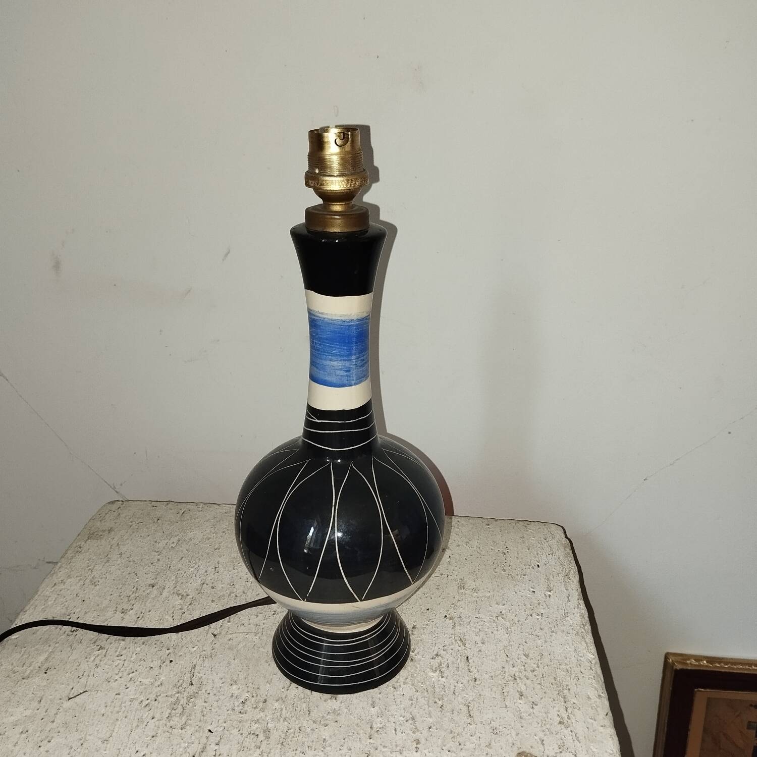 1950s ceramic lamp base