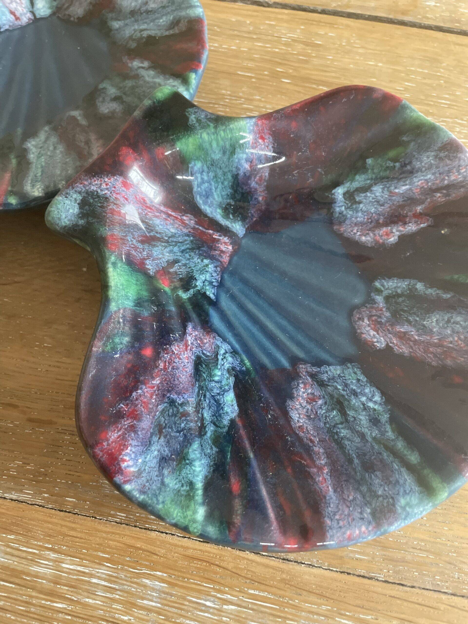 Pair of iridescent shells