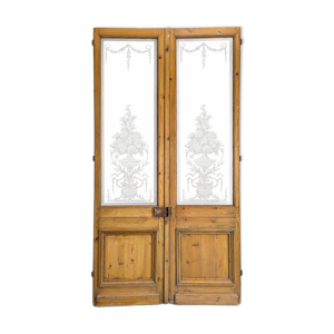 Paire de portes en verre