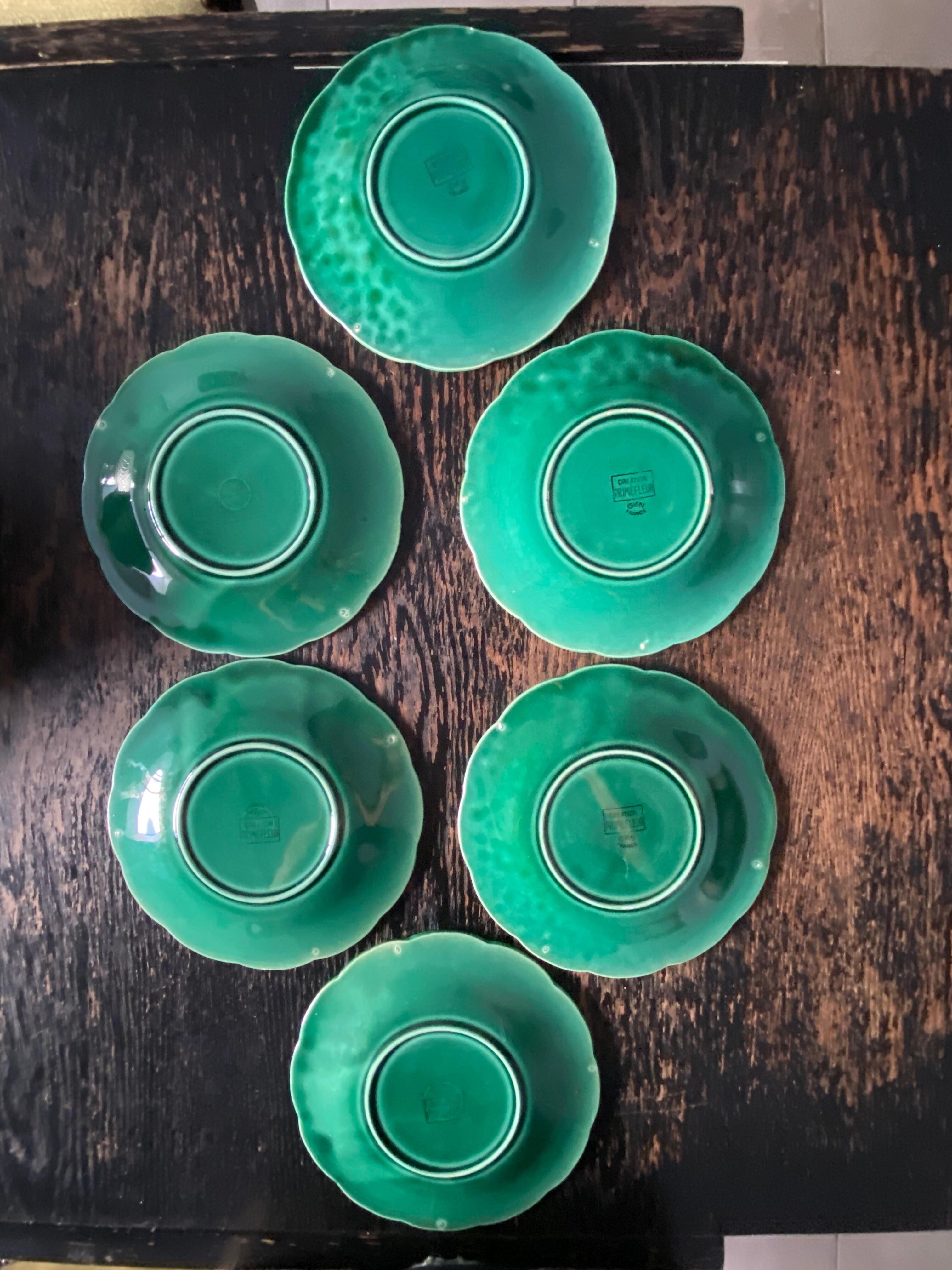 Set of 6 gien splash plates