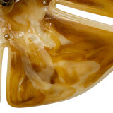 Vintage XXL Space Age pendant lamp, Plexiglas & Brass, 70s