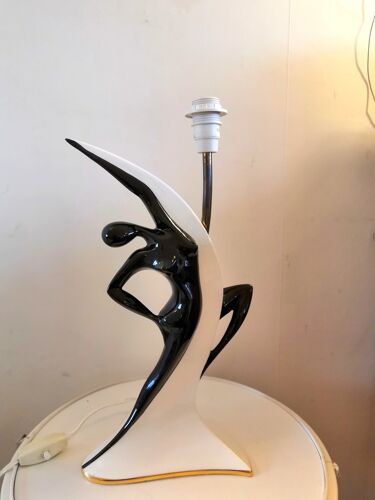 Pied de lampe en céramique signé Italo Casini design années 60