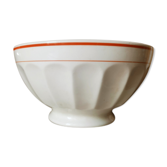 Earthenware ribbed bowl