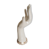Baguier , soliflore , in pearly porcelain and gold