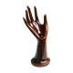 Main baguier, porcelaine marron, années 70