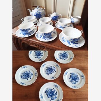 Tea service - porcelain dessert plates - 21 pieces