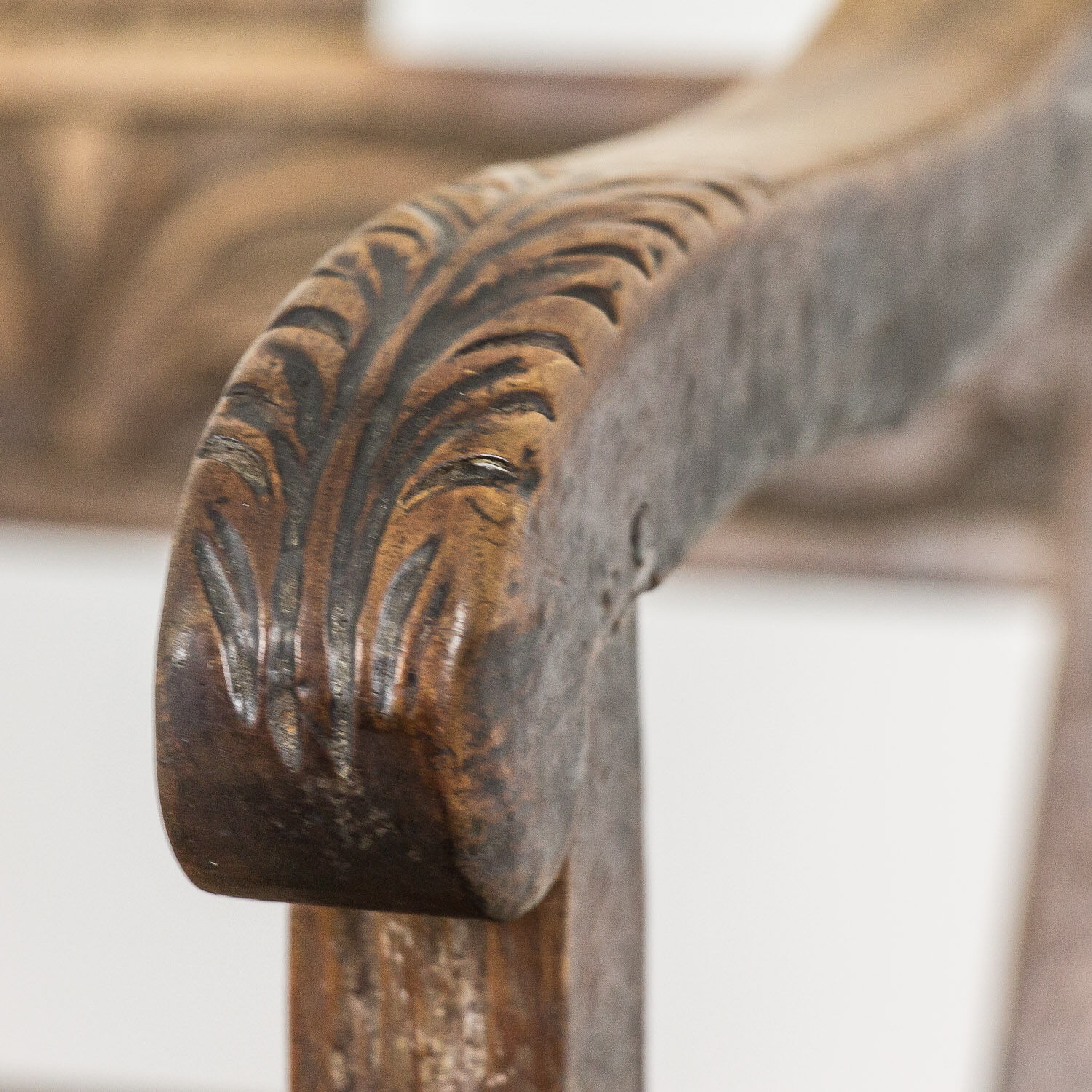 Antique oak armchair