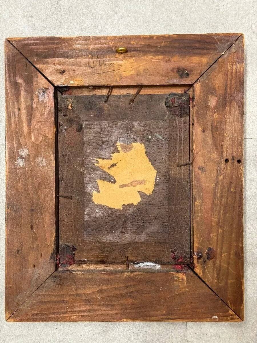 18th Century Framed Painting of a Couple Sharing a Drink