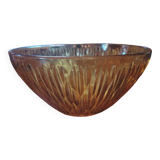 Saladier verre ambré 70's