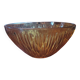 70's amber glass salad bowl
