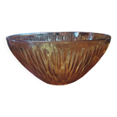 Saladier verre ambré 70's