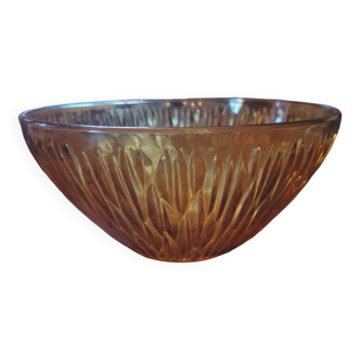 Saladier verre ambré 70's