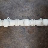 White wooden wall coat rack