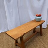Solid oak bench