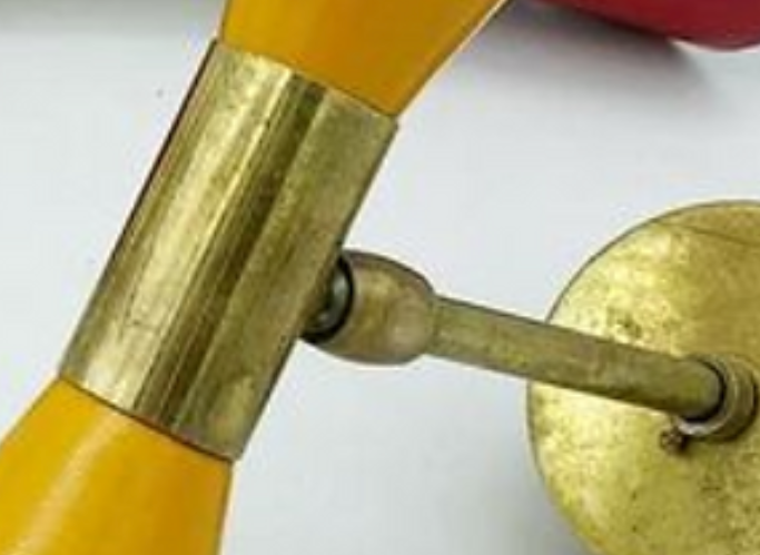 3 flutte multicolor wall lamps