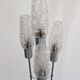 Four-light staircase lamp, France around 1970.
