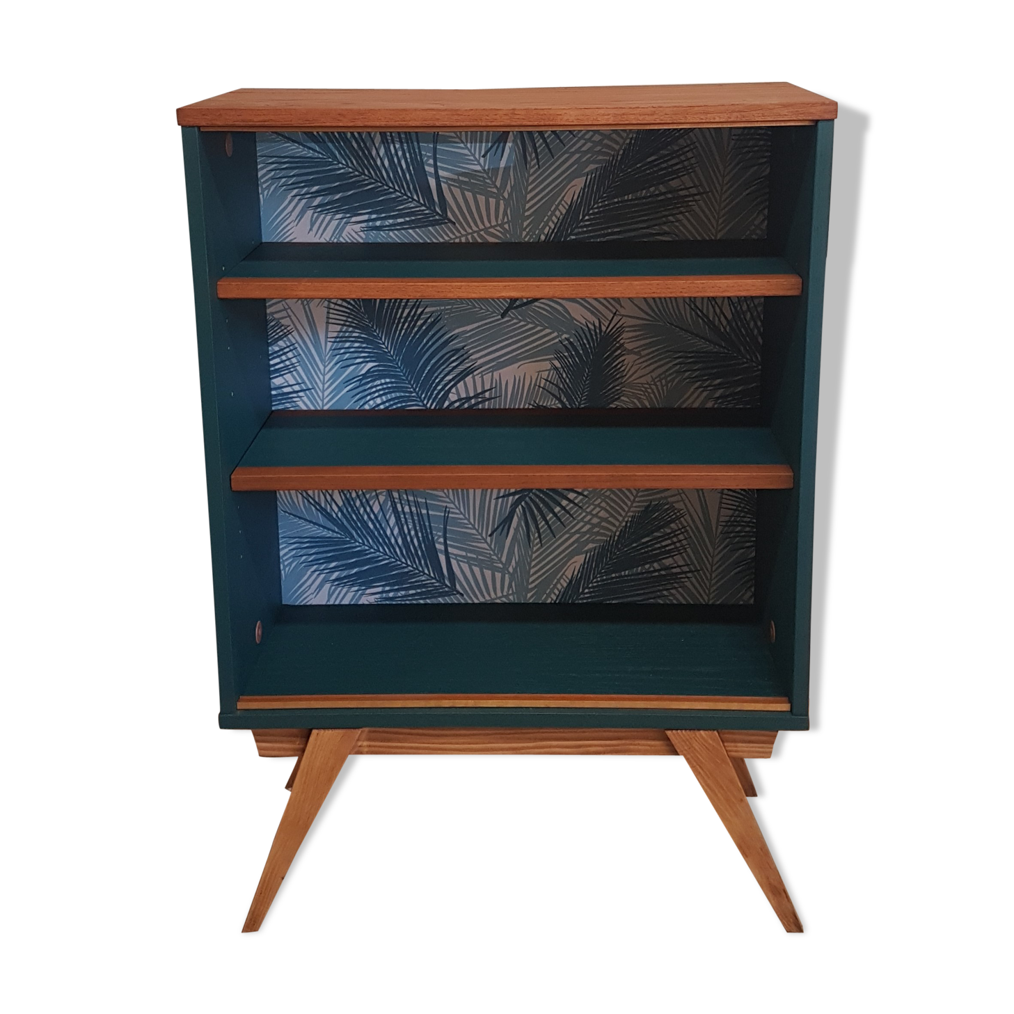 Bookcase vintage feet compass