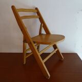 Wooden vintage children's folding chair