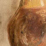 Painting signed pastel still life “Provençal jar”