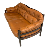 2 seat sofa in tanned leather by Arne Norell for Coja