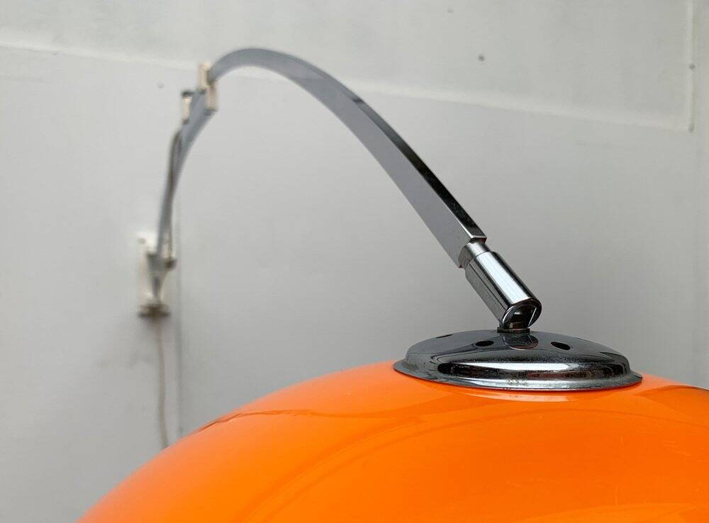 Mid-century space age extendable arc wall lamp, 1960s