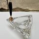 Crystal ashtray/pen holder signed DAUM