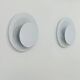 Pair of vintage wall lights, white lacquered metal, Sweden, 1970.
