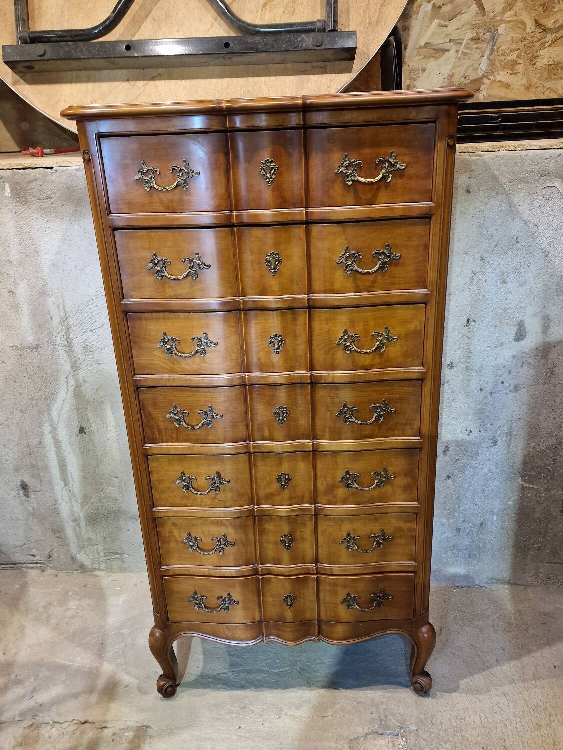 Weekly chest - Louis XV style - Solid wood