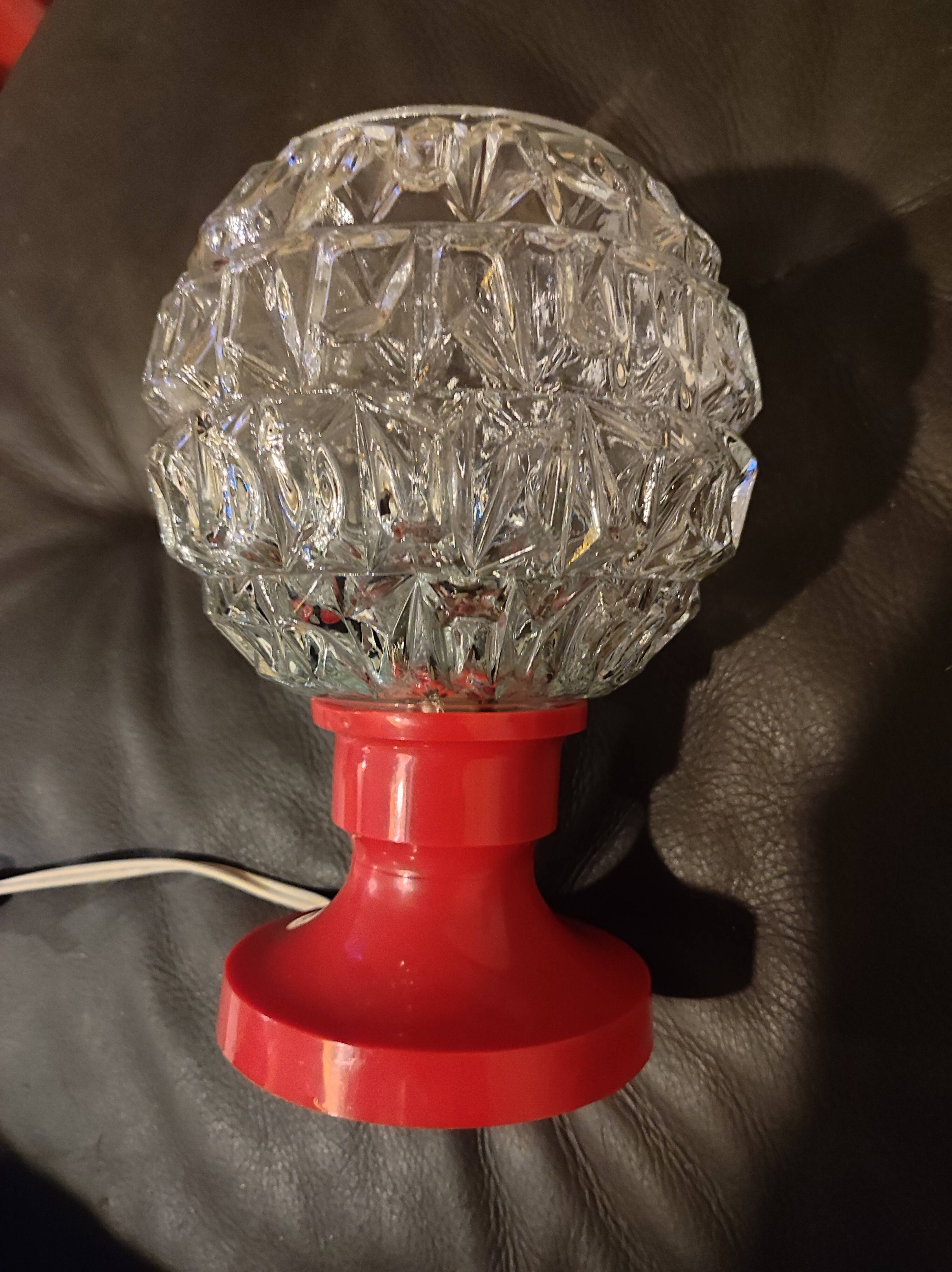 Lamp night light foot tulip design italy vintage space age