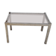 table basse verre et metal