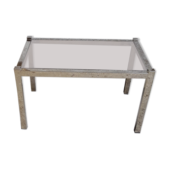 Coffee table glass and metal