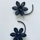 Paire de bougeoirs nénuphar en fer