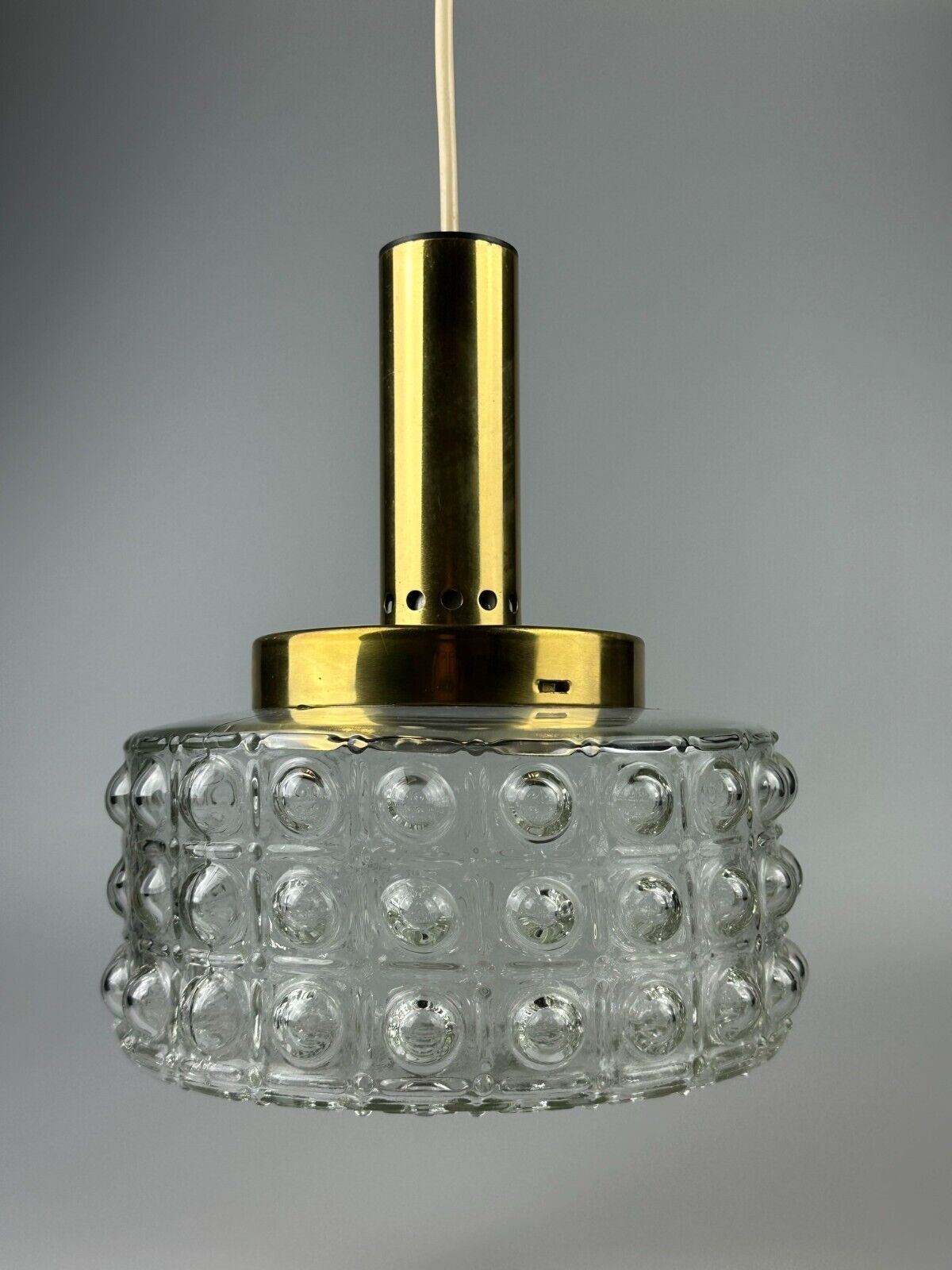 60s 70s VEB hanging lamp ceiling lamp bubble brass glass space age design