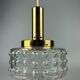 60s 70s VEB hanging lamp ceiling lamp bubble brass glass space age design