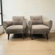 Ensemble de 2 fauteuils/canapés gris vintage